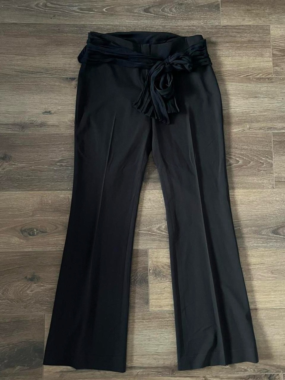 Vintage Cache Black Pants with Silk Belt